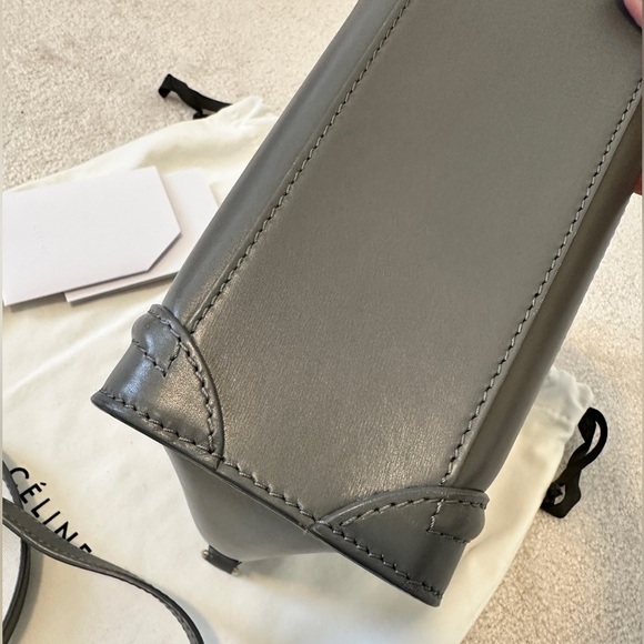 Celine Nano Luggage Bag in Drummed‎ Calfskin Gray - Picture 7 of 16